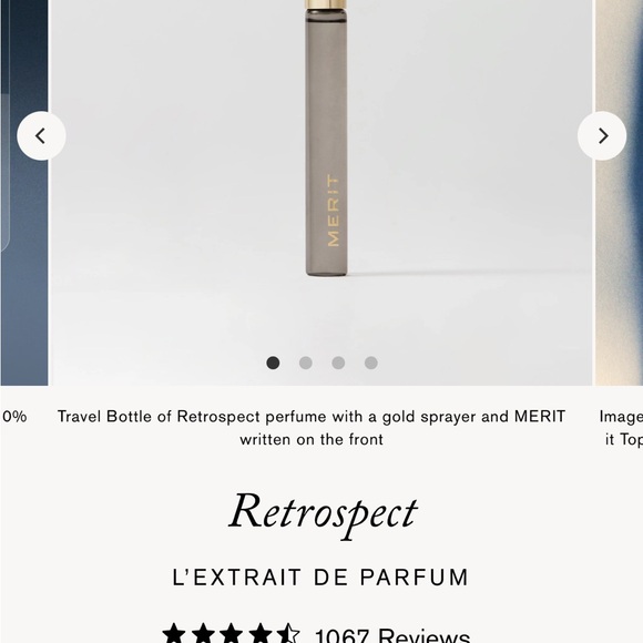 MERIT Retrospect Perfume with Gold Sprayer small size - Picture 1 of 4